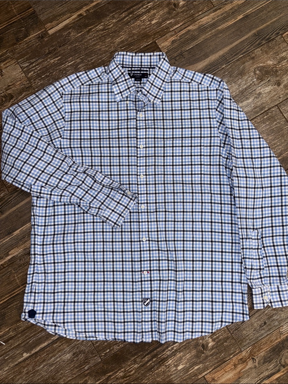 Daniel Cremieux Light Blue and White Plaid Button-Down Shirt